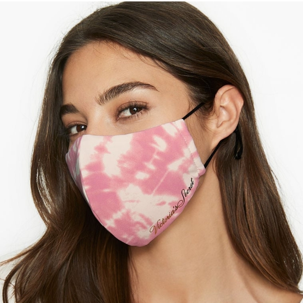 Victoria's secret cloth reusable face mask PINK tie dye